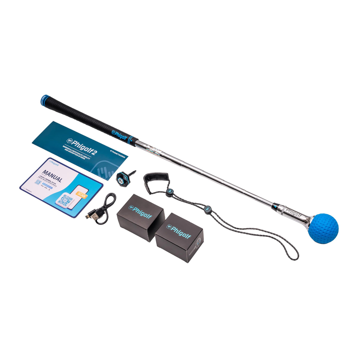 売上実績NO.1 Indoor for Stick Swing with Simulator Golf Phigolf2 PHIGOLF & Club Golf Black  The – Outdoor その他