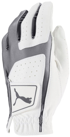 PUMA Golf Men's Flexlite Golf Glove (Bright White-Quiet Shade, Large, Left Hand)