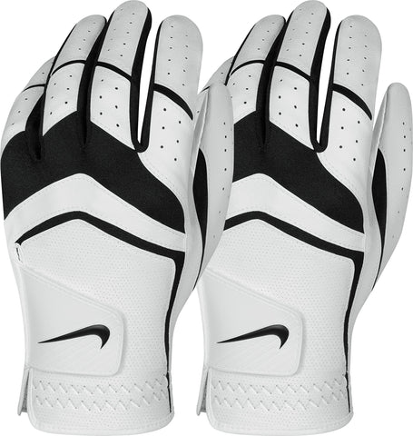 Nike Men's Dura Feel Golf Glove (2-Pack) (White), Medium-Large, Left Hand