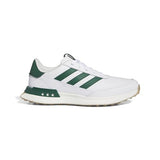 adidas Men's S2G Spikeless Leather 24 Golf Shoes, Footwear White/Collegiate Green/Gum 4, 10