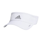 adidas Women's Superlite Sport Performance Visor for Sun Protection and Outdoor Activities, White/Silver Reflective, One Size