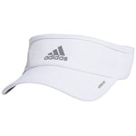 adidas Women's Superlite Sport Performance Visor for Sun Protection and Outdoor Activities, White/Silver Reflective, One Size