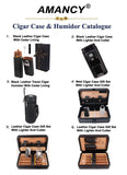AMANCY Lid Built-in Hygrometer Travel Cigar Humidor, Cigar Case