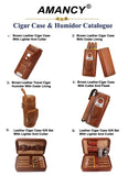AMANCY Lid Built-in Hygrometer Travel Cigar Humidor, Cigar Case