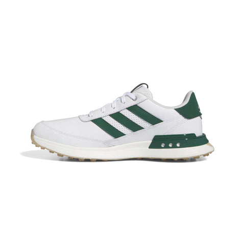 adidas Men's S2G Spikeless Leather 24 Golf Shoes, Footwear White/Collegiate Green/Gum 4, 10