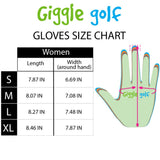 Giggle Golf Women's Golf Glove (Large, Worn On Left Hand, 19th Hole)