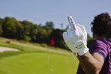 Nice Shot The Bird Golf Glove in White Cabretta Leather Men's Right Hand - Large