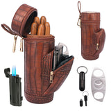 AMANCY Lid Built-in Hygrometer Travel Cigar Humidor, Cigar Case