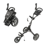 KVV 3 Wheel Foldable/Collapsible Golf Push Cart Ultra Lightweight Smallest Folding Size, New-Version Scorecard Holder Umbrella Holder Included