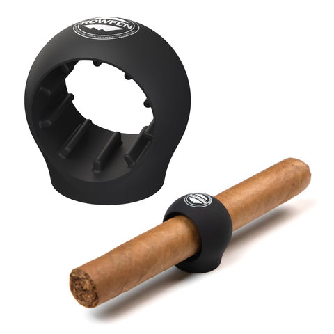 ROWFEN Cigar Holder - Cigar Holder for Golf Cart - Cigar Stand Made with Premium Silicone and Magnetic Design Simple and Stylish, Cigar Accessories Engineered for The Professional Golfer (Black)