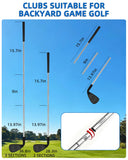 JIIFO Golf Game with 2 Clubs Right Handed,Practice Golf with 9 Buckets, Outdoor Golf Gift and Adults,Holes Golf Outdoor Game for Lawn,Yard,Camping,Park