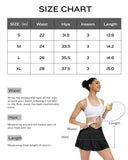 ATHVOTAR Women Tennis Skirt with Pockets Shorts Crossover High Waisted Golf Athletic Skorts Workout Skirts Black S