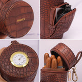 AMANCY Lid Built-in Hygrometer Travel Cigar Humidor, Cigar Case