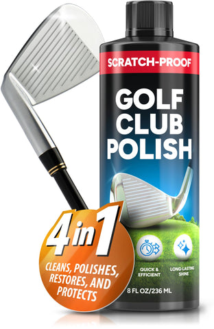 FORTIVO Golf Club Polish - Golf Club Head and Groove Cleaner, Rust Remover for Metal, Zinc, Aluminum, Steel, Easy to Use Club Cleaner, Instant Rust, Scuff and Stain Remover - 8oz