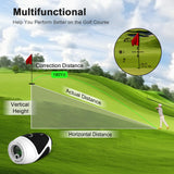 PEAKPULSE 1200 Yards Mini Range Finder Golf Rangefinder with Slope Laser Distance Rangefinder for Men Women Junior HDLCD 7X Magnification Rechargeable Flag Pole Locked with Vibration Angle Measurement