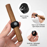 ROWFEN Cigar Holder - Cigar Holder for Golf Cart - Cigar Stand Made with Premium Silicone and Magnetic Design Simple and Stylish, Cigar Accessories Engineered for The Professional Golfer (Black)