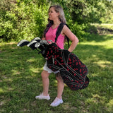 Womens Golf Bag - Taboo Fashions Lightweight Ladies Cart Bag, 14-Way, 7 Zippered Pockets, Rain Hood, Insulated Beverage Compartment (Temptation)