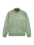 Sergio Tacchini Men's Lioni Velour Track Jacket- Hedge Green - XX-Large