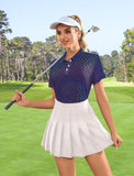 Ygupzwe Golf Polo Shirts for Women Funny Printed Moisture Wicking Womens Polo Shirts Short Sleeve Outfits for Women Golf Apparel