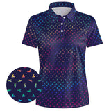 Ygupzwe Golf Polo Shirts for Women Funny Printed Moisture Wicking Womens Polo Shirts Short Sleeve Outfits for Women Golf Apparel