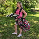 Womens Golf Bag - Taboo Fashions Lightweight Ladies Cart Bag, 14-Way, 7 Zippered Pockets, Rain Hood, Insulated Beverage Compartment (Native Joy)