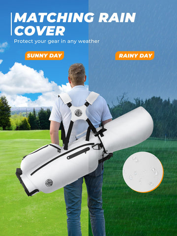 Golf Stand Bag, Lightweight Golf Bags with 7 Way Full-Length Dividers, 900D Weather-Resistant Farbic, Cooler Pockets, Ergonomic Adjustable Strap for