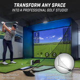 GoSports 10 x 8 ft Golf Simulator Enclosure Net - Complete Set with Frame and HD Impact Screen Kit