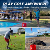 bucketgolf Game Pro The Original Ultimate Backyard Golf Game for Family, Adults and Kids - Portable 9 Hole Golf Course Play Outdoor, Lawn, Park, Beach, Yard
