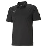 PUMA mens Teamliga Sideline Polo Shirt, Black/White, Large US