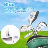 Seticek Golf Impact Tape Set 300Pcs, Self-Teaching Sweet Spot and Consistency Analysis, Golf Club Impact Stickers for Woods Irons and Putters Each 100 Pcs,Useful Training Aid Improve Ball Striking