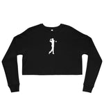 LADIES BLACK GOLF CLUB Crop Sweatshirt