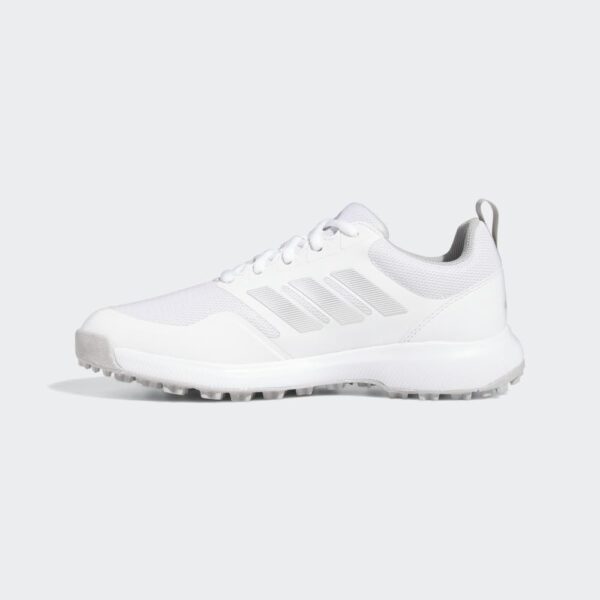 adidas Women's Tech Response Spikeless 3.0 Golf Shoes, Footwear White/Grey Two/Silver Metallic, 7 - Image 4