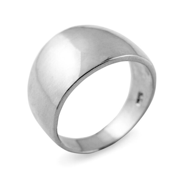 Cigar Ring Band in High Polish 925 Sterling Silver (Size 75)