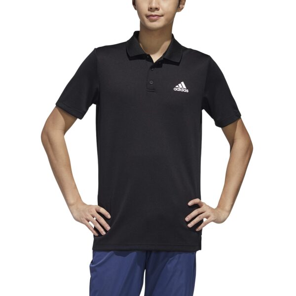 adidas mens Designed 2 Move 3-stripes Polo Shirt, Black/White, Large US - Image 3