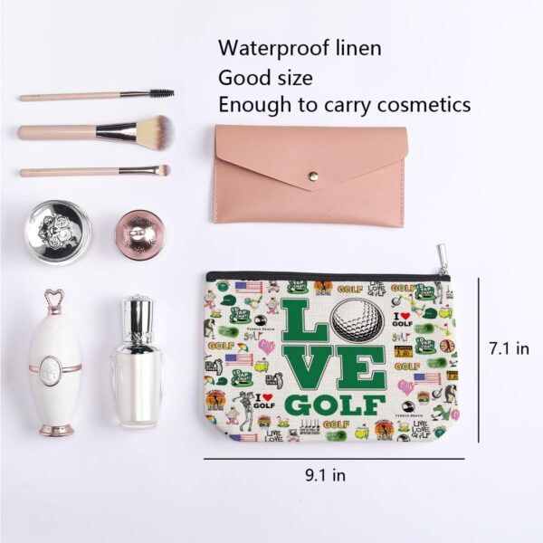 Golf Lover Gifts for Golfer Golf Gifts Inspirational Gifts for Women Men Him Her Player Coach Makeup Bag Golfing Gifts for Women Christmas Birthday Gifts Travel Toiletry Makeup Organizer Zipper Pouch - Image 7